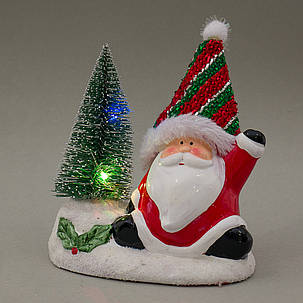 Фігурка "Дед Мороз і ялинка" 7*13 см, що світиться, в упаковці 4шт. (011NK), фото 2