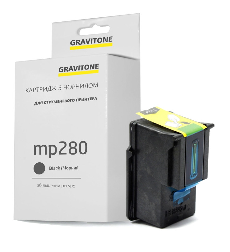 Картридж Canon Pixma MP280 (чорний) сумісний, стандартний ресурс (220 стор.), аналог від Gravitone