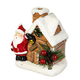 Фігурка "Дід Мороз біля дому" 6*9*10 см, у пакованні 6 шт. (010NK)