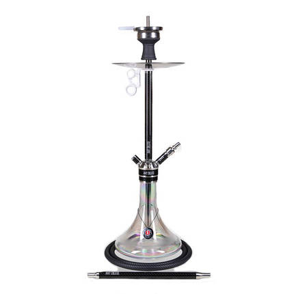Кальян AMY Deluxe SS 21.01 R Carbonica Force висота 80 см на 1 персону чорний/прозорий, фото 1