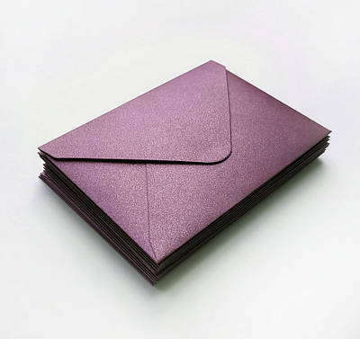 Конверт 184x140 мм, колір сливовий (plum), КОМПЛЕКТ 10 ШТ.
