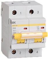 Автоматичний вимикач ВА47-100 2Р 80А 10кА х-ка D ІЕК