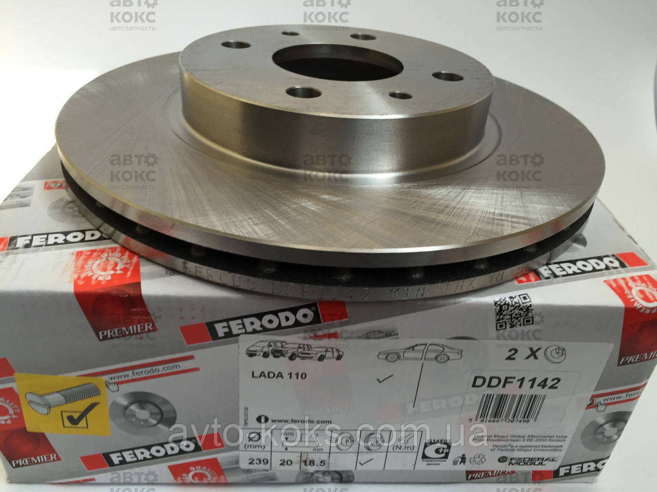 Ferodo DDF1142 передній гальмівний диск (R13) ВАЗ 2108-099, 2110-2112, 1117-18