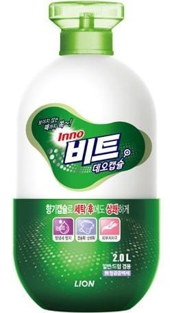 Рідкий засіб для прання LION "Inno Beat Deo Capsule" пінний, антибактеріальний, флакон, 2 л (620518)