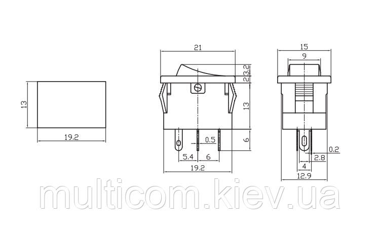 11-02-103W. Переключатель XL601-101-M+LED (ON-OFF), 4pin, 6A-250V, с белой подсветкой, черный - фото 2 - id-p341061253