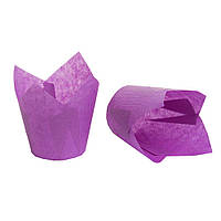 Форма для капкейків "Тюльпан" фіолетова