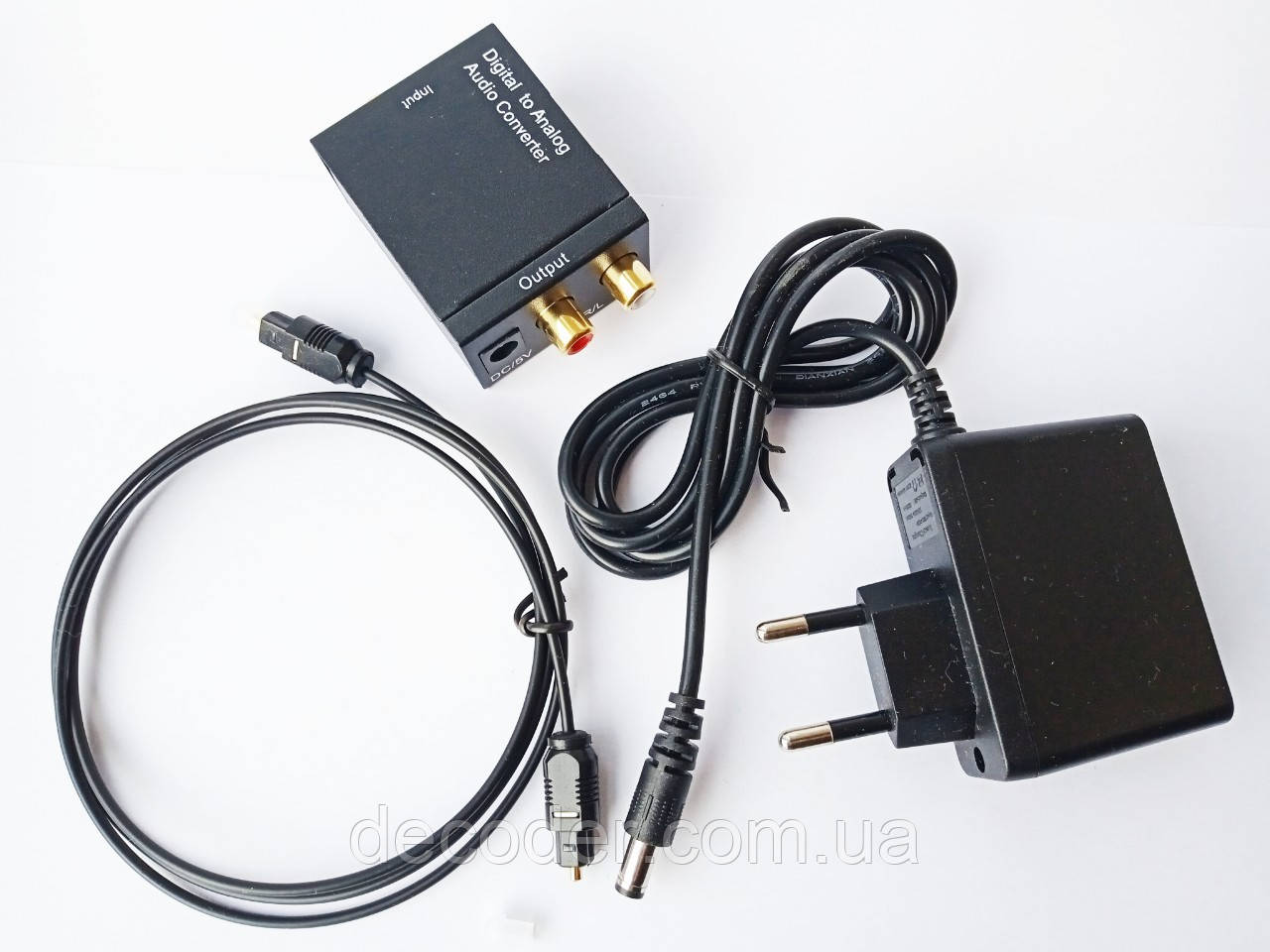 Аудіо конвертер декодер цифрового звуку адаптер перехідник spdif toslink optical coaxial в аналоговий 2.0 RCA analog AUX ЦАП (