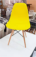 Стілець Тауер Вуд жовтий пластиковий на дерев'яних ніжках, фото 8