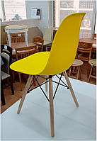 Стілець Тауер Вуд жовтий пластиковий на дерев'яних ніжках, фото 7