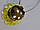Підхоплювач магнітний для штор на тросику "Хрустальна квітка" (жовтий), фото 2