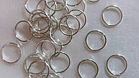 Соединительные кольца, 0.8 см, цвет - светлое серебро