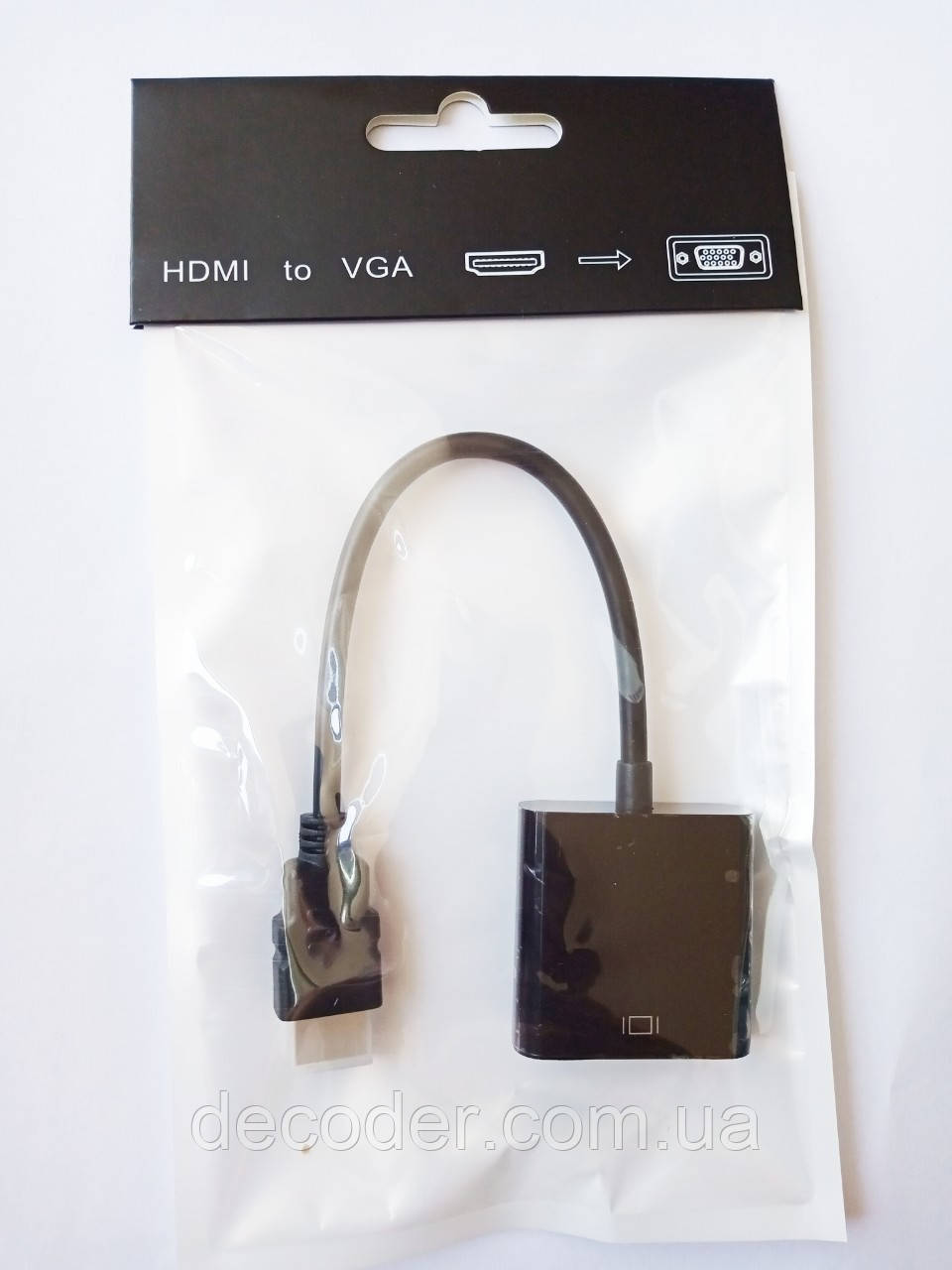 HDMI - VGA Перехідник HDMI в VGA конвертер адаптер ХДМІ на ВГА перетворювач для ПК емулятор райзер для монітора HDMI to VGA (AY20)
