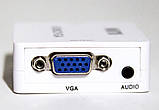 HDMI — VGA Перехідник HDMI на VGA монітор конвертер для PS4 адаптер перетворювач з аудіо HDMI2VGA, фото 3