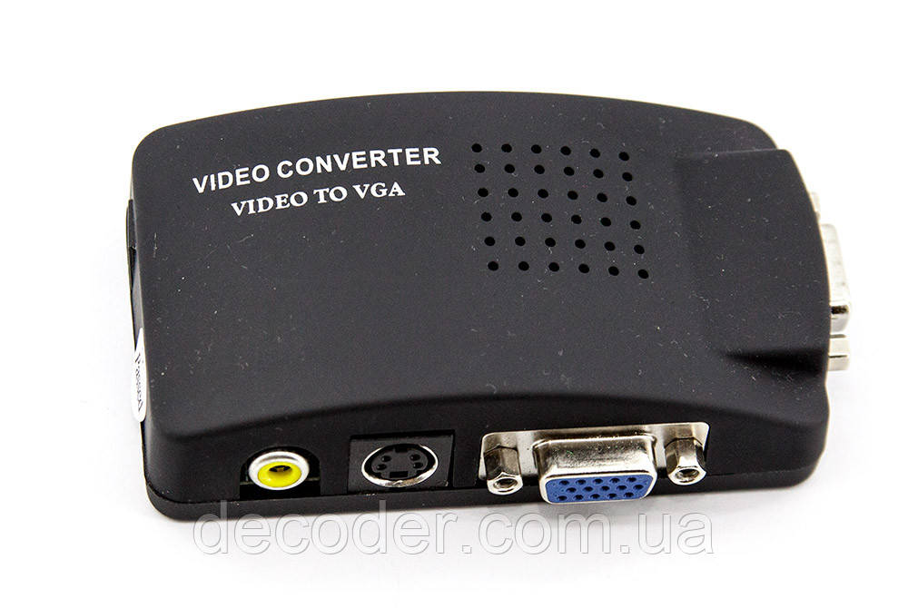 Конвертер AV Video RCA в адаптер VGA претворювач відео композит тюльпан сигналу на ВЖА для моніторів з VGA входом VIDEO to VGA