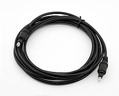 Кабель волоконно-оптичний оптоволоконний Toslink 2м товщиною 4.0мм для цифрового звуку SPDIF optical довжина 2м