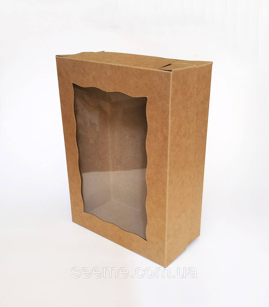 Коробка з крафт картону для упаковки ляльок ручної роботи 255x180x90 мм