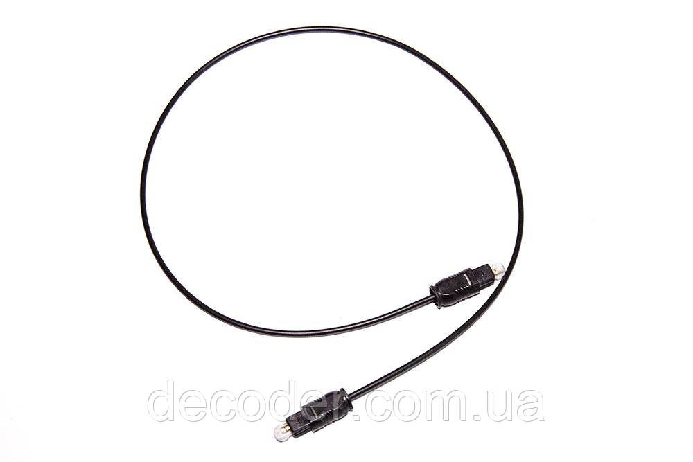 Кабель Волоконно-оптичний оптоволоконний Digital Toslink 0.5м товщиною 2.2мм для підключення звукових пристроїв по цифровому SPDIF