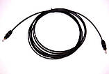 Кабель волоконно-оптичний оптоволоконний Toslink 2.2 мм / 3 метри для звукових пристроїв по SPDIF optical, фото 2