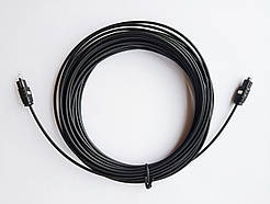 Кабель Волоконно-оптичний оптоволоконний Digital Toslink 10м товщиною 2.2 мм для підключення звукових пристроїв по цифровому SPDIF