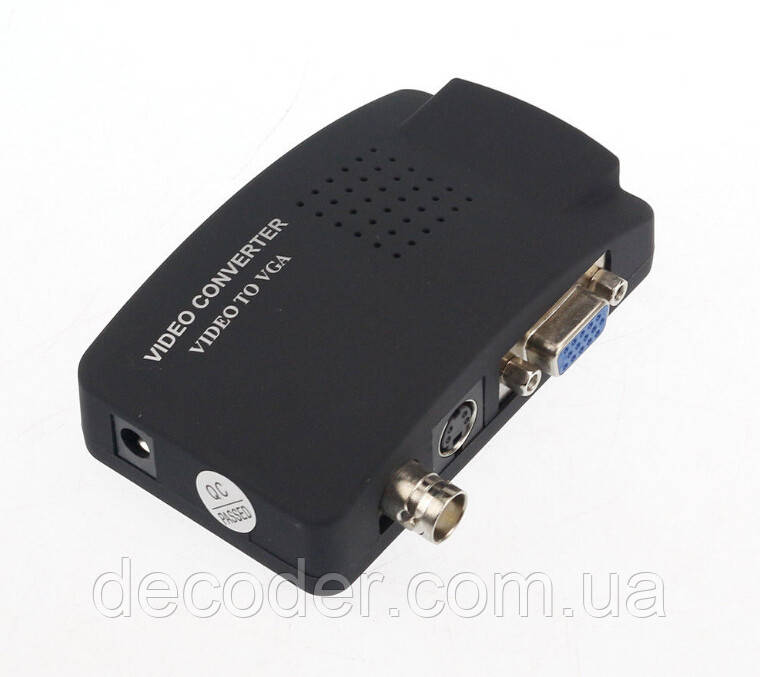 Конвертер BNC S-Video RCA в адаптер VGA перетворювач відео композит сигналу тюльпан AV на ВЖА для моніторів з VGA входом BNC to