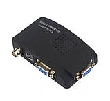 Конвертер BNC S-Video RCA в адаптер VGA перетворювач відео композит сигналу тюльпан AV на ВЖА для моніторів з VGA входом BNC to, фото 2