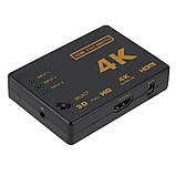 Коммутатор HDMI 4K switch перемикач 3 на в 1 свіч спліттер для монітора ТБ HDMI 4K switch 3x1(AY05V14_1), фото 3