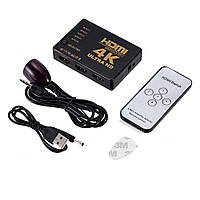 Коммутатор HDMI 4K switch перемикач 5 на в 1 свіч спліттер для монітора ТБ HDMI 4K switch 5x1(AY06V14_1)