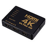 Коммутатор HDMI 4K switch перемикач 5 на в 1 свіч спліттер для монітора ТБ HDMI 4K switch 5x1(AY06V14_1), фото 4