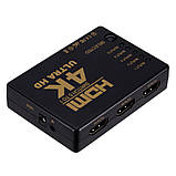 Коммутатор HDMI 4K switch перемикач 5 на в 1 свіч спліттер для монітора ТБ HDMI 4K switch 5x1(AY06V14_1), фото 5