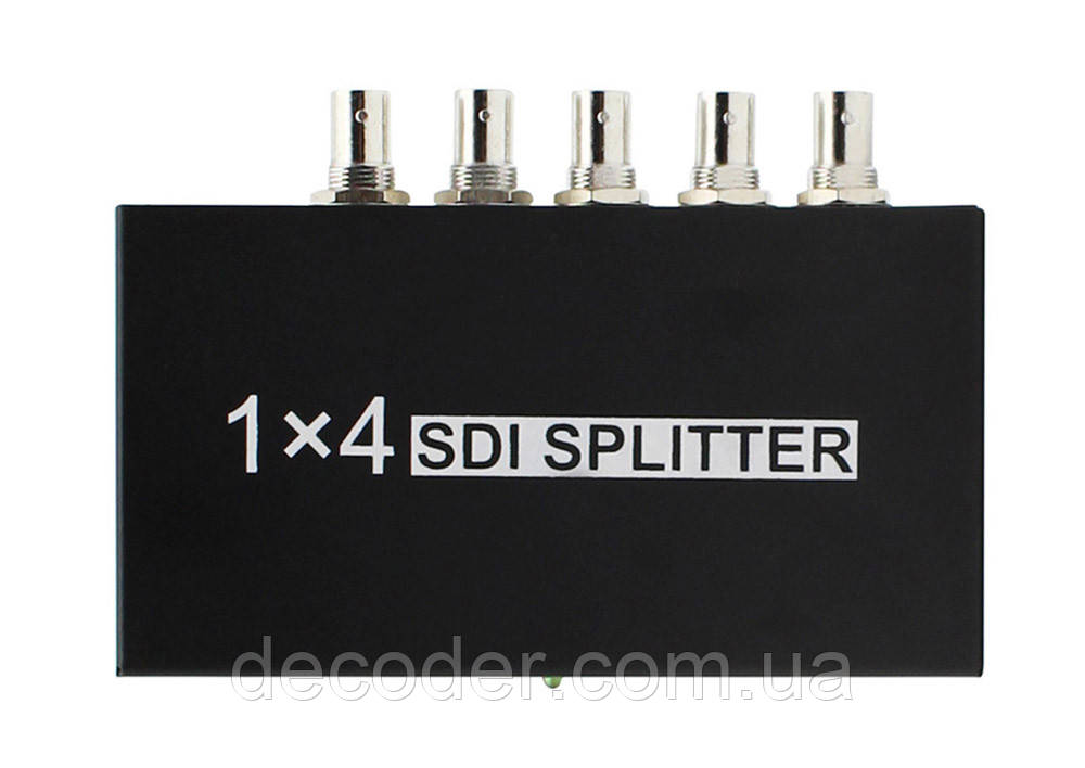 Розгалужувач спліттер SDI 1 х 4 аудіо відео сигналу splitter SDI BNC 1 на 4 вихідні порти для відеоспостереження телебачення SDI, фото 1