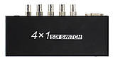 SDI 4 x 1 Switch Перемикач 4-х канальний аудіо відео SDI свічок BNC SDI 4x1 ( AYS-S41 ), фото 3