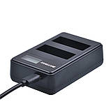 Подвійний USB зарядний пристрій на два акумулятори Nikon EN-El14 EN-EL14a Batmax заряджання ЮСБ ( Dual USB LCD for Nikon EN-El14 ), фото 2