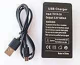 USB зарядний пристрій для акумулятора Nikon EN-El14 EN-EL14a Batmax заряджання ЮСБ ( USB for Nikon EN-El14 ), фото 4