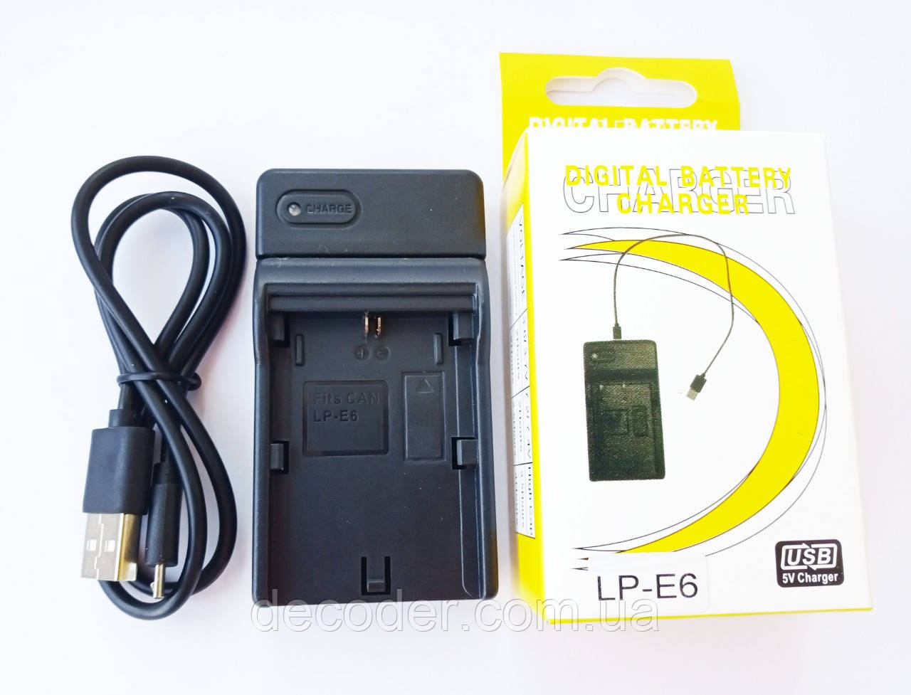 USB зарядний пристрій для акумулятора Canon LP-E6 / LP-E6N Batmax заряджання ЮСБ (USB for Canon LP-E6)