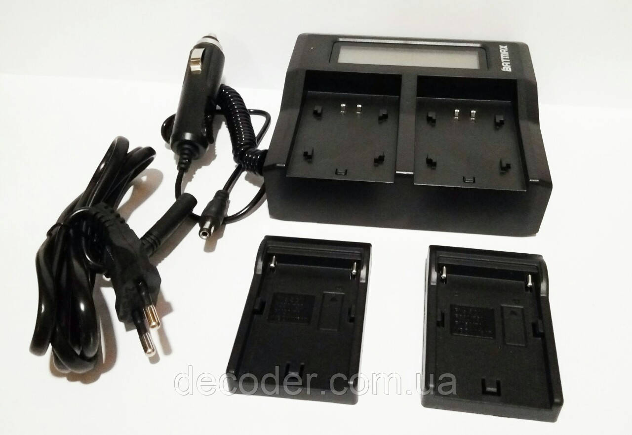 Зарядний пристрій подвійний для акумуляторів SONY NP-F550 NP-F570 NP-F750 NP-F770 NP-F960 NP-F970 Batmax заряджання ( For