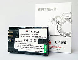 Акумулятори LP-E6 / LP-E6N 2000 mA Batmax LP-E6N Canon 5D Mark II Mark III Mark 4 6D 7D 60D 70D 80D ( Batmax LP-E6 )
