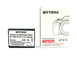 Акумулятори LP-E10 1500 mA Batmax Canon EOS 1100D 1200D 1300D Kiss X50 X70 X80 Rebel T3 T5 T6 (Batmax LP-E10)