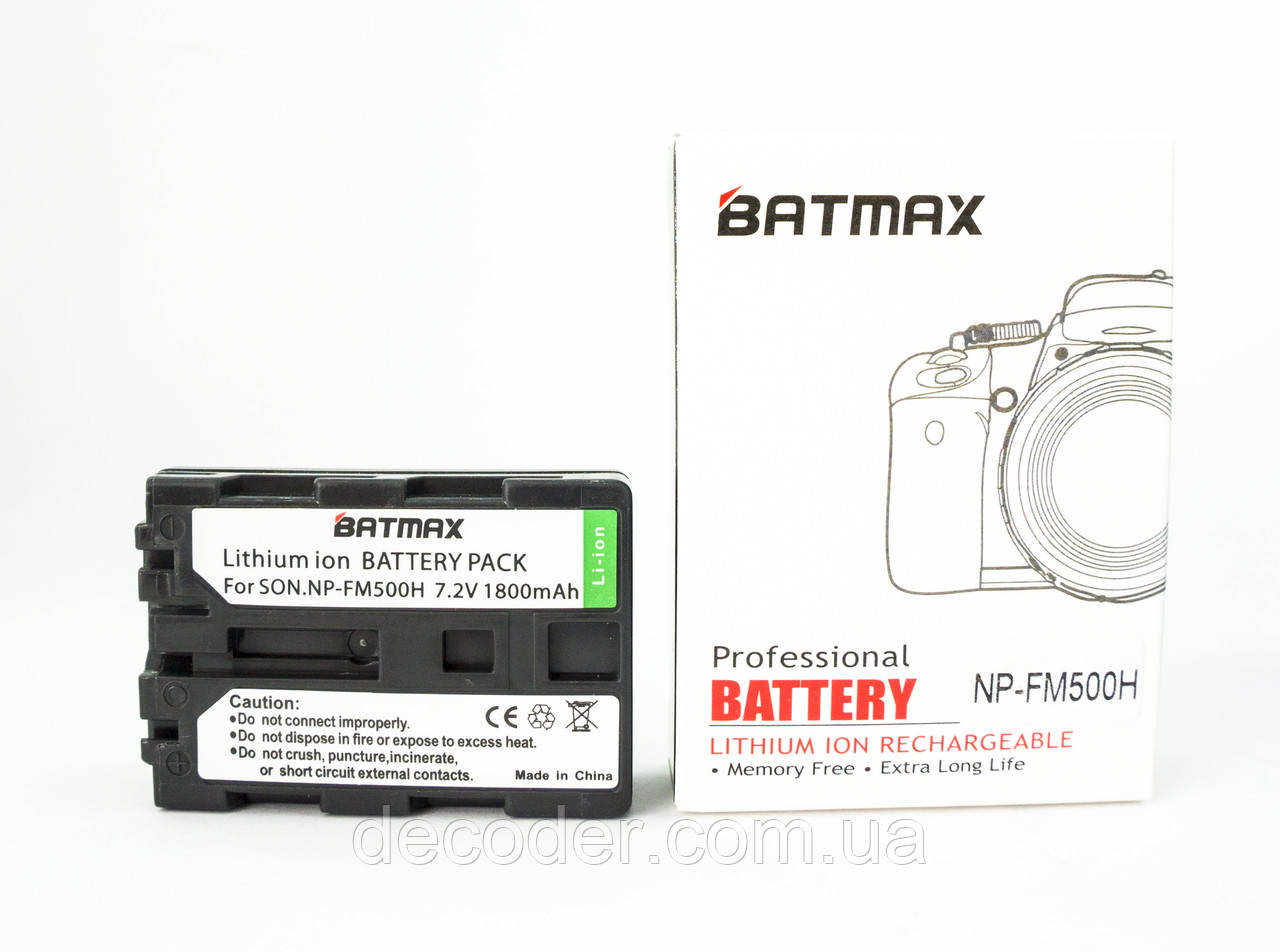 Акумулятор батареї Batmax NP-FM500H 1800мА для Sony Alpha (Batmax NP-FM500H)