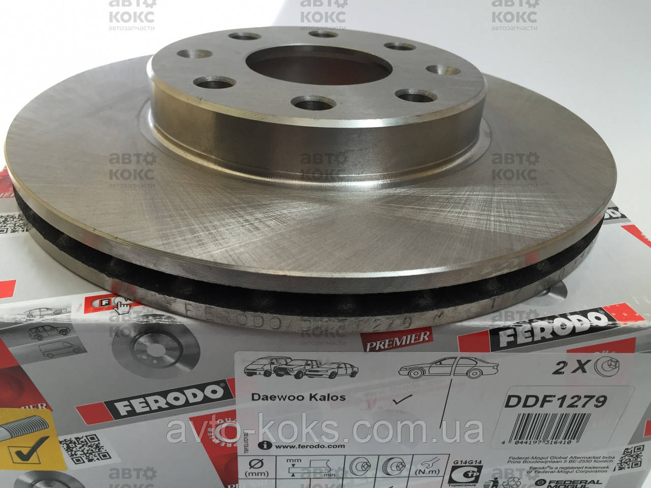 Тормозной диск Ferodo DDF1279 на Chevrolet Aveo, Kalos, Spark (R 13) 