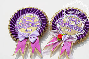 Значки — розетки для сліпих бузкові