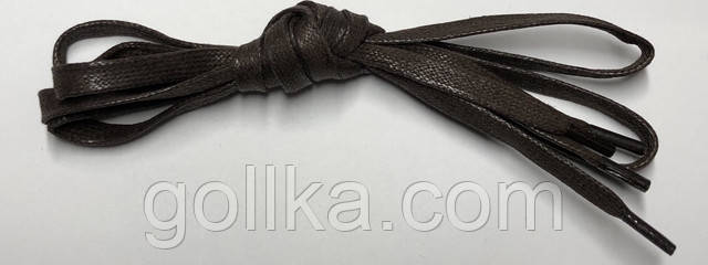 Шнурок плоский просочення темно-коричневий Шнурки плоскі темно-коричневі з просоченням