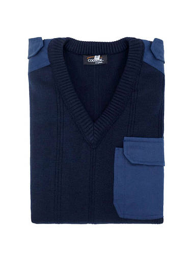 Свитер форменный "Orion V", v-образный воротник, CODIRISE , тёмно-синий ...