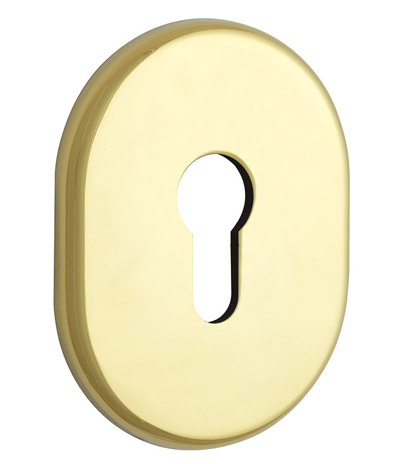 Накладка під циліндр DiSec KT036 DIN OVAL латунь PVD (Італія)