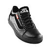 Чоловічі шкіряні кросівки Vans Clasic чорні black, фото 3