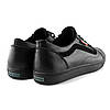 Чоловічі шкіряні кросівки Vans Clasic чорні black, фото 4
