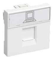 РКИ-20-00-П Розетка інформаційна RJ-45 UTP кат.5e (на 2 модулі) ПРАЙМЕР біла IEK