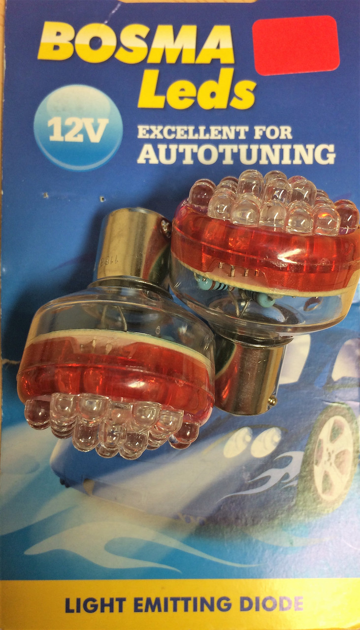 Світлодіодна лампа 2335 BA15s 30xLED RED (червона) 2 шт. BOSMA