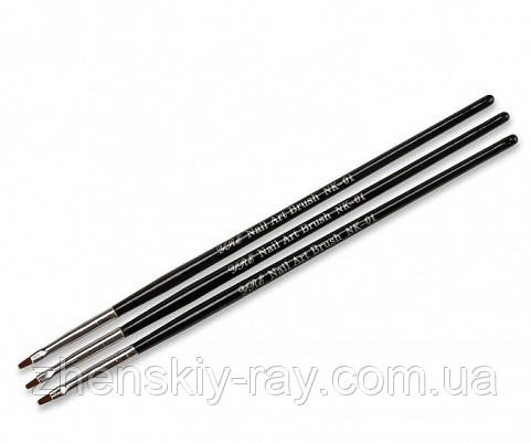Набір пензлів для малювання Yre Nail Art Brush NK-01, 3 шт.
