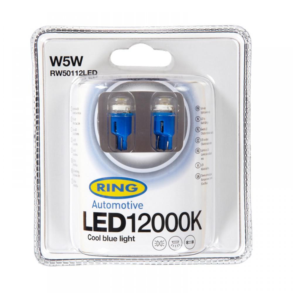 LED лампи RING W5W 12000К Cool Blue RW50112LED (2485) (2шт)