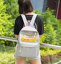 Тканинний рюкзак із качечками, фото 4